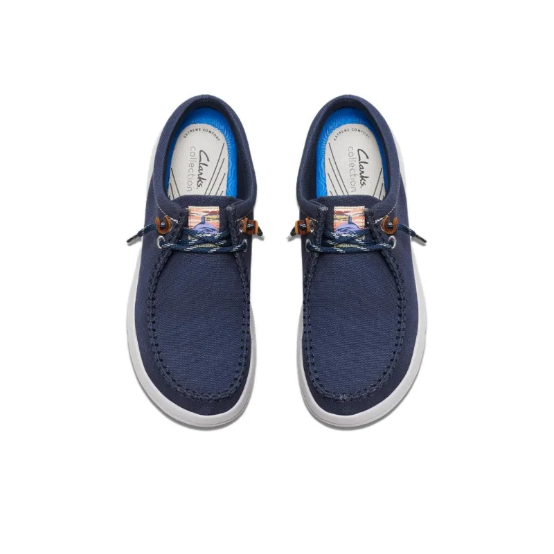 Clarks EVA Wrap-toe Slippers Men's Marine Blue-3