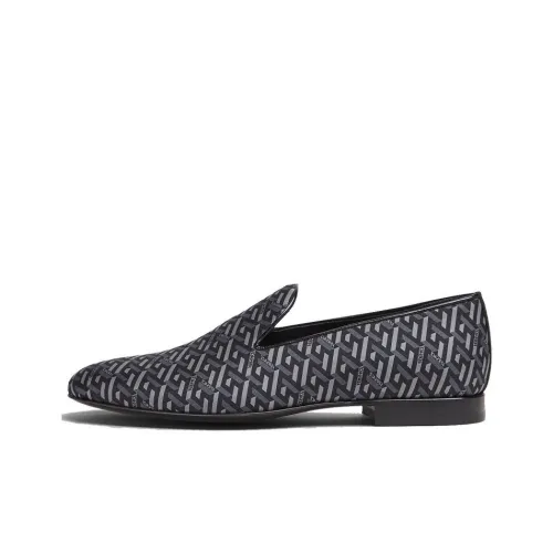 VERSACE La Greca Women's Casual Shoes Men's Black Gray Color