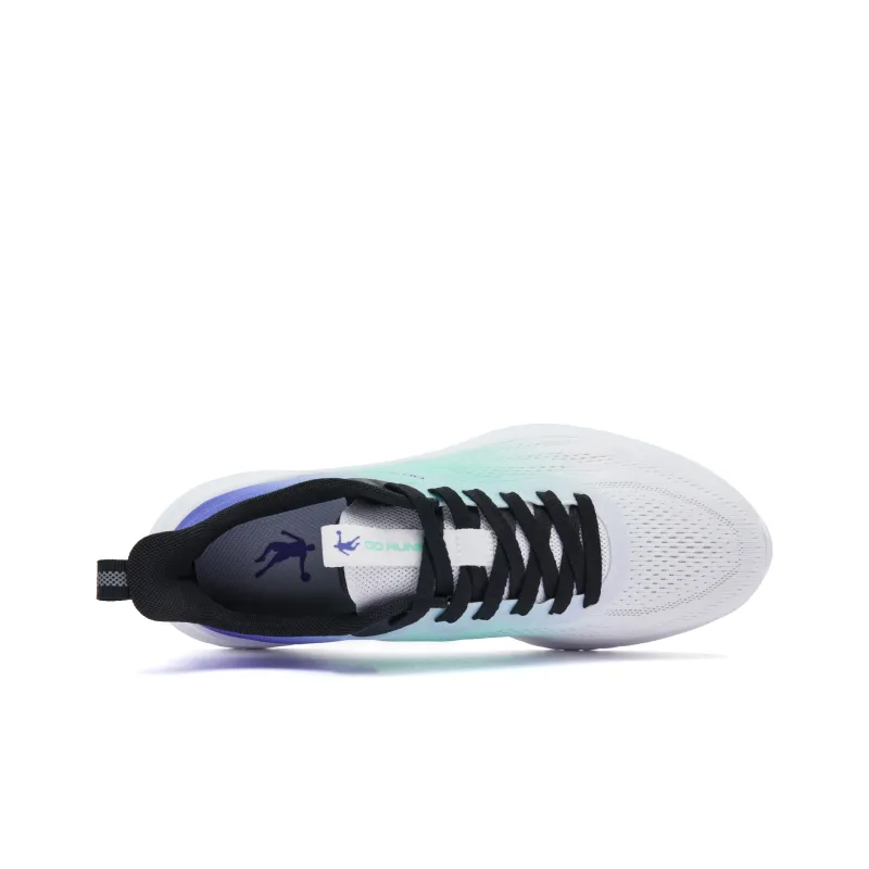 QIAODAN Cushioning Anti Slip And Wear Resistant Low Top Running Shoes Men's Jordan White Purple Blue-3