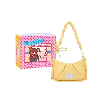 Sound For Life PU Shoulder Bag Crossbody Bag Small Size Women's Yellow/White