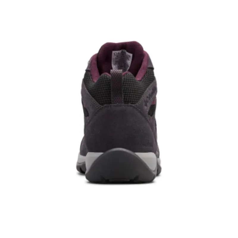 Columbia REDMOND V2 Cushioning Anti-Slip And Wear-Resistant Mid-Top Trekking Shoes Women's Black Red-3