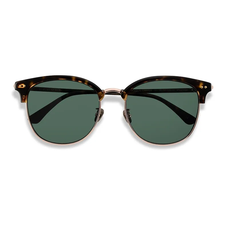 APRIL Plate Frame Titanium Round Sunglasses Unisex-11