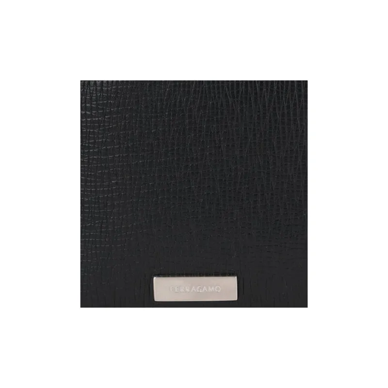 FERRAGAMO Calfskin Wallet Men's Black-4