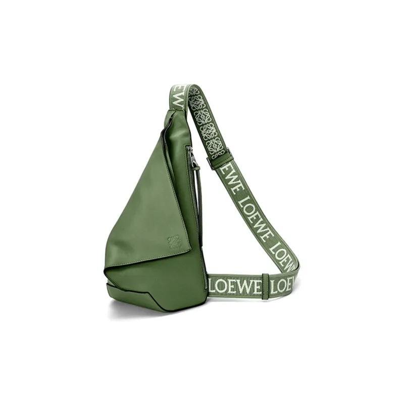 LOEWE Anton Sling Calfskin Shoulder Bags Sling Bags Men's Hunter Green-2