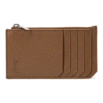 SAINT LAURENT Calfskin Card Holder Card Holder Men's Brown
