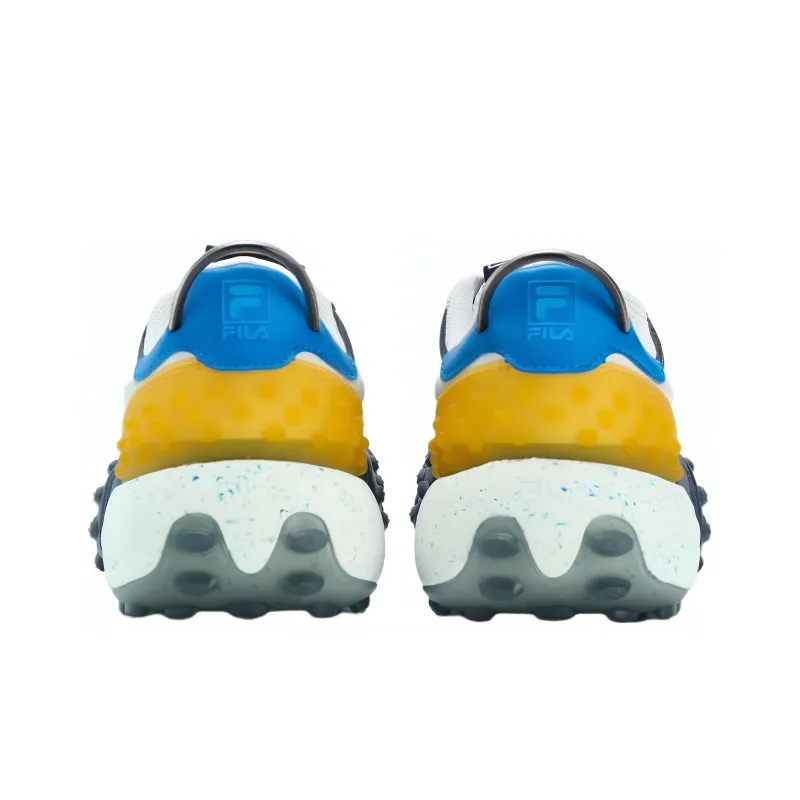 FILA Gara Anti Slip Wear Resistant Low Top Casual Running Shoes Men's Black Yellow Blue-2