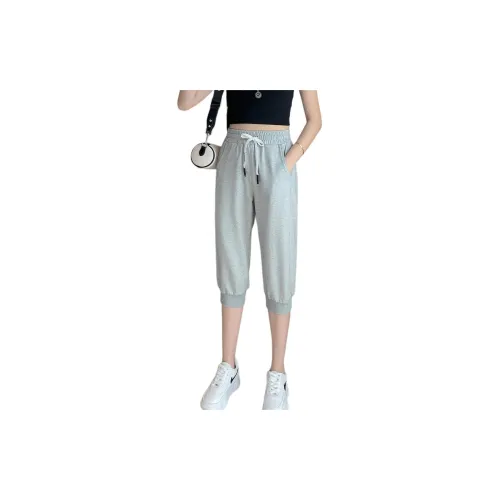 Muzi Casual Pants Women's Light Gray