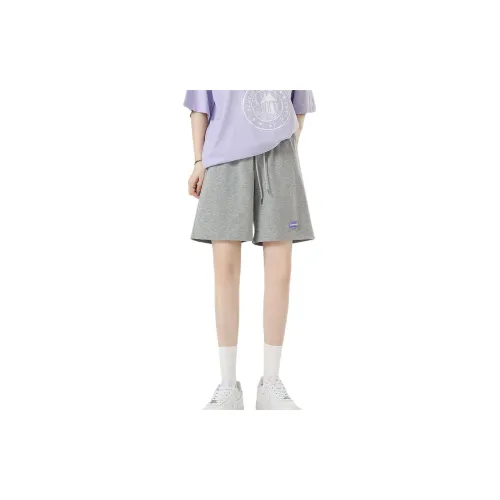 Muzi Casual Shorts Women's Light Gray