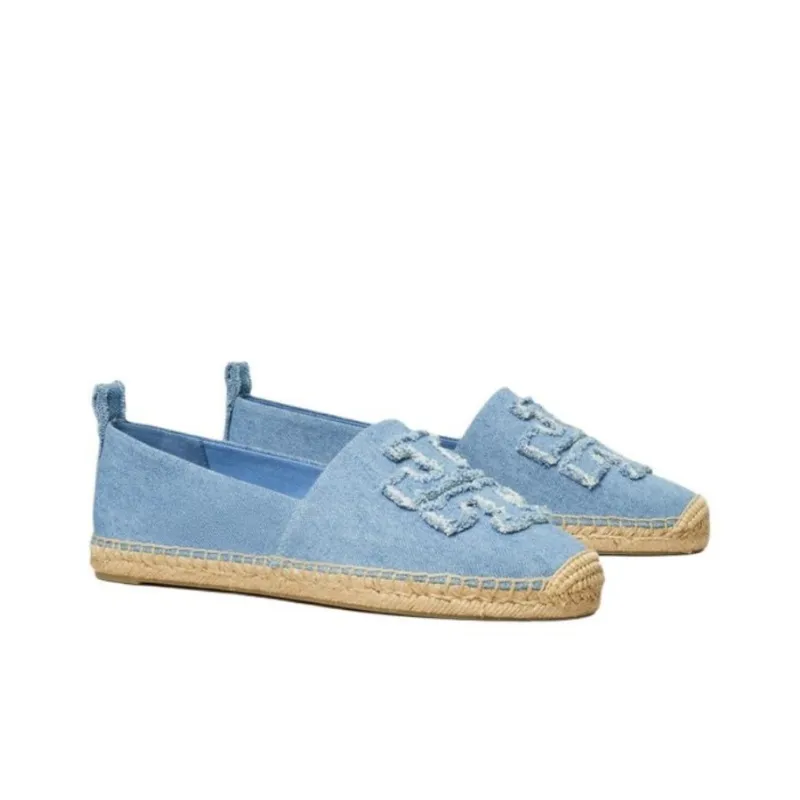 TORY BURCH Double T Denim Espadrilles-2