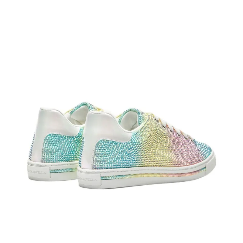RENE CAOVILLA Xtra Low-Top Skateboard Shoes Women's Blue Pink-3