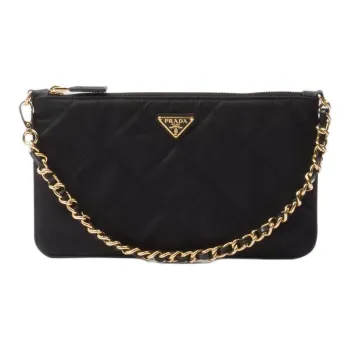 PRADA Fabric Clutch Women's Black