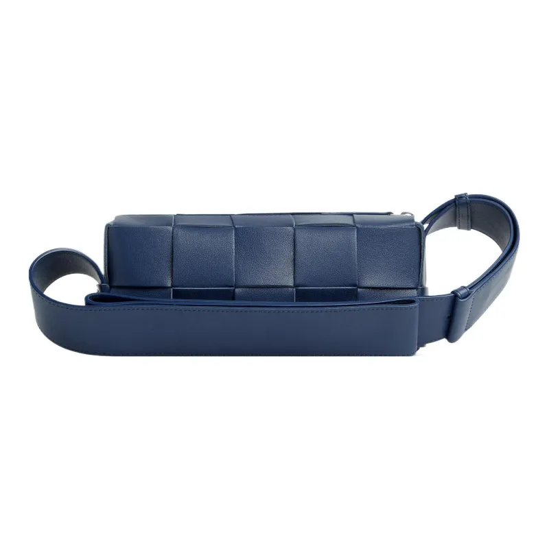 Bottega Veneta Brick Casstte Cow Leather Shoulder Bag, Crossbody Bag Trumpets Men's Ocean Blue-2