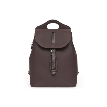 Burberry Pocket Bag Leather Backpack Men's Dark Gray Brown