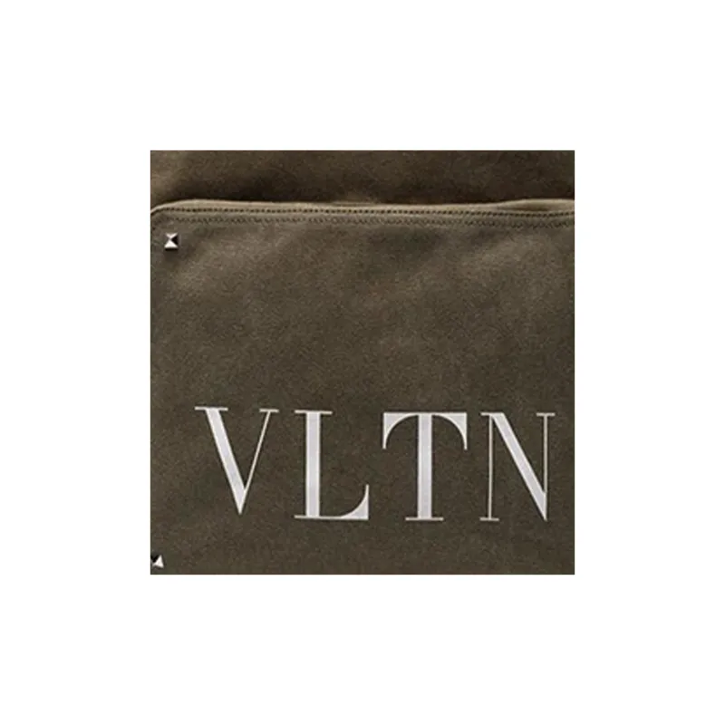 Valentino Canvas Backpack Men's Green-4