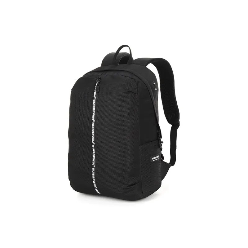 SUISSEWIN Polyester Backpack Regular Unisex Black/Gray/Blue-0