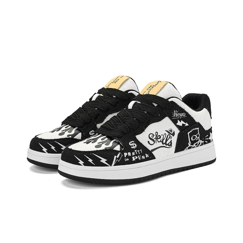 The Simpsons Anti Slip Wear Resistant Breathable Lightweight Cushioning Low Top Canvas Shoes Unisex-1