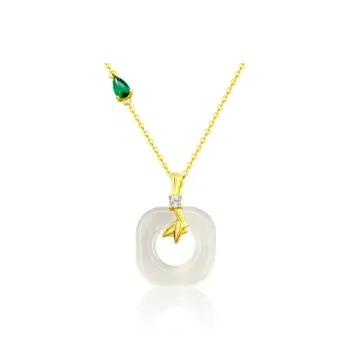 Mom's Gift Chalcedony Jade Necklaces Women's