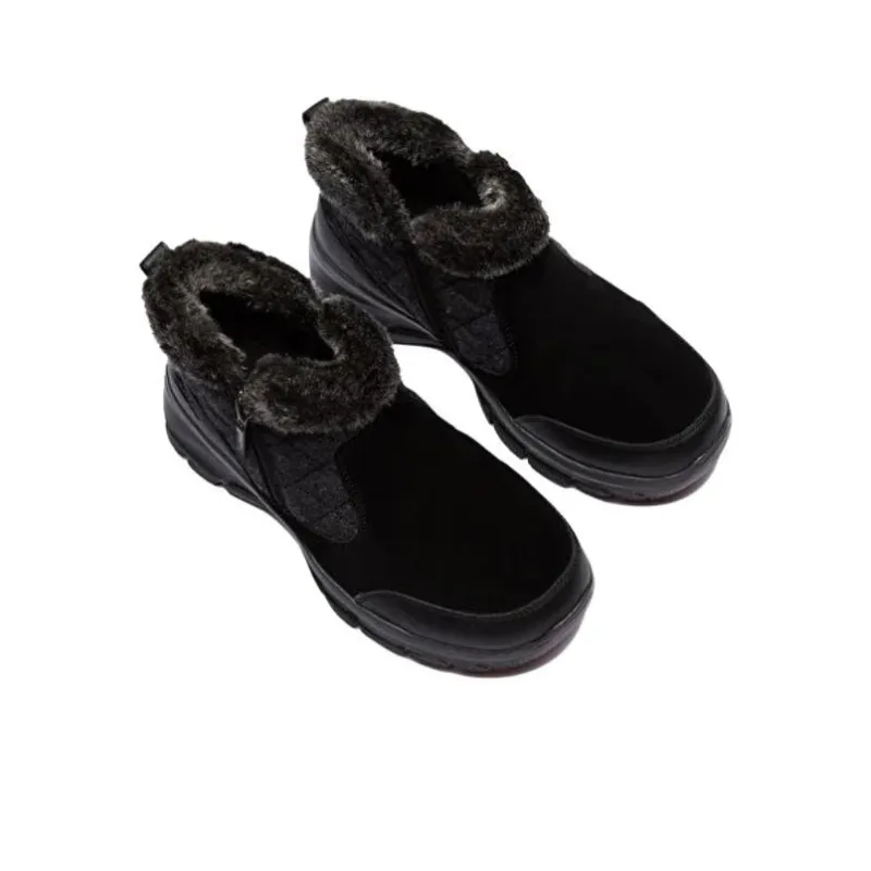 Skechers Easy Going Warm Vibez Ankle Boots Women's Black Gray-3