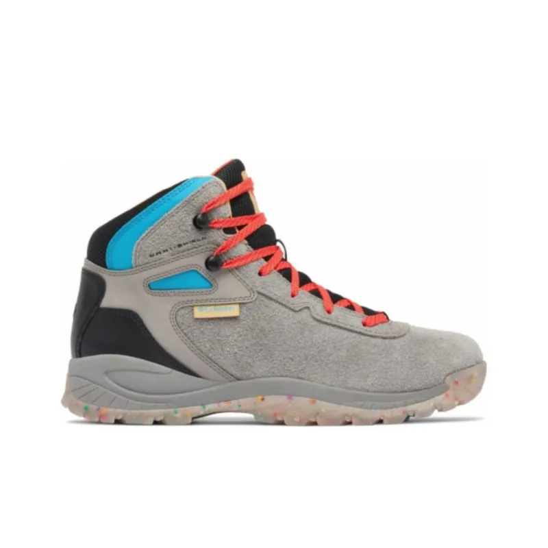 Columbia NEWTON RIDGE Cushioning High-Top Trekking Shoes Men's Gray Red Blue-1