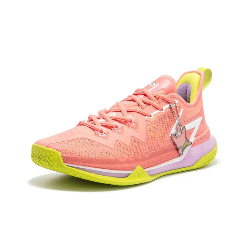 361° Big 3 Future Basketball Shoes Men Low Top Starfish Pink/Purple Hydrangea-1