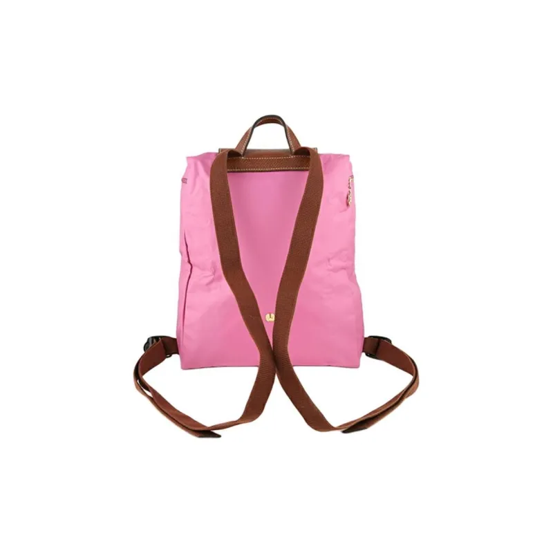 LONGCHAMP Le Pliage Cow Leather Backpack Women's Red Peony-2
