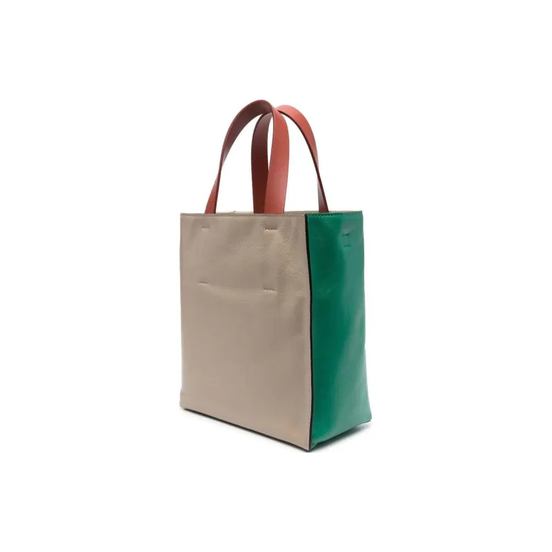 MARNI Museo Calfskin Tote Bag Shopping Bag Crossbody One Shoulder Handbags Mini Women's Green-3