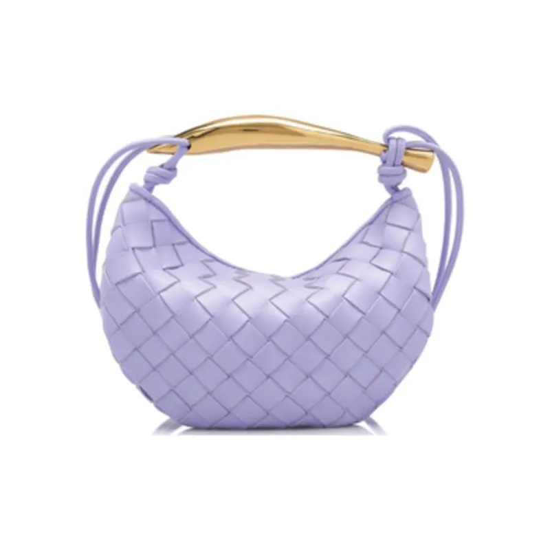 Bottega Veneta Sheepskin Shoulder Bag, Crossbody Bag, Handbag Women's Purple-0