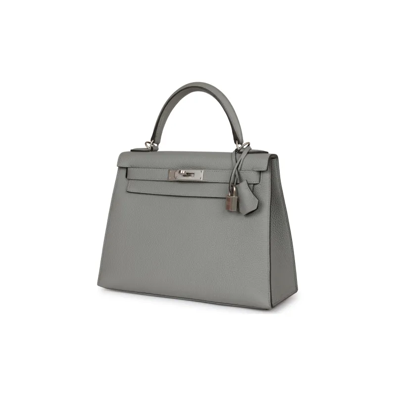 HERMES Kelly Togo Calfskin Kelly Bag Shoulder Bag Crossbody Bag Handbag Women's 4Z Gris Mouette Gull Gray-2