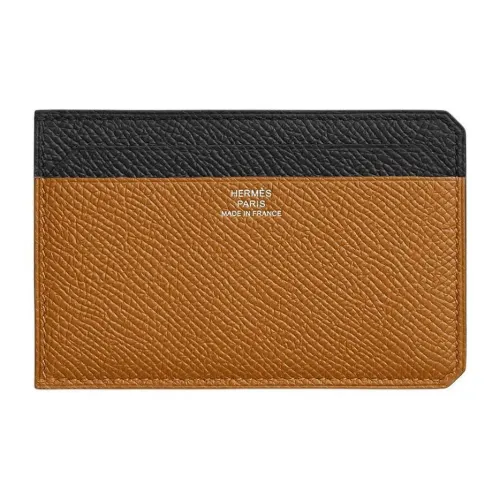 HERMES Card Holders Rosewood/Black