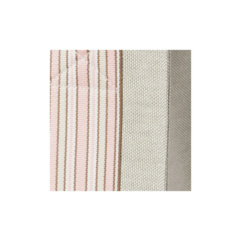 Loro Piana Cotton Blended With Linen Tote Bag Shopping Bag Handbag Mini Women's Lotus Green/Pink Sunrise/Warm Brown-2