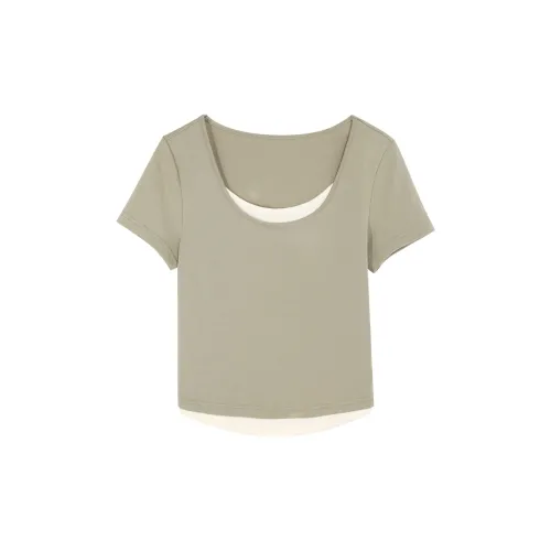 3COLOUR T-Shirts Women's Khaki