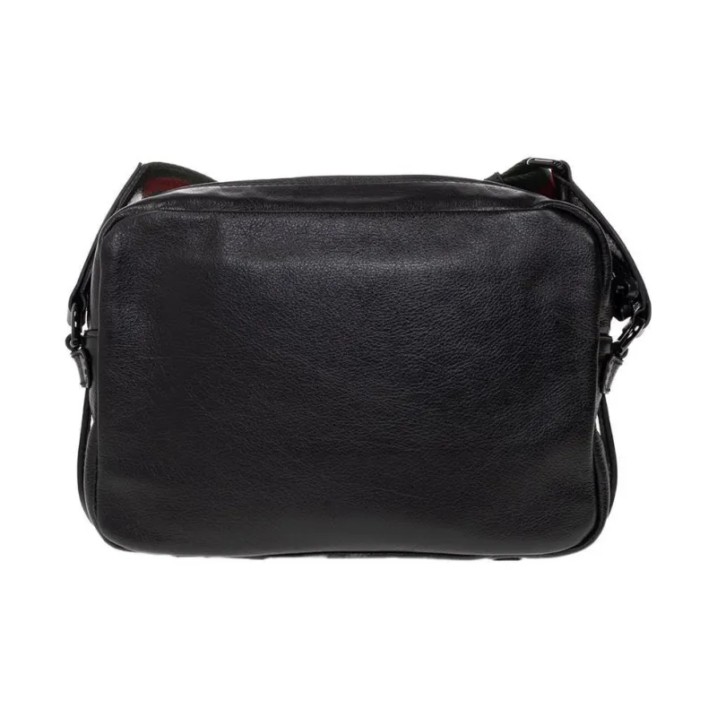 GUCCI Double G Leather Messenger Bag Shoulder Bag, Crossbody Bag Unisex Black-2