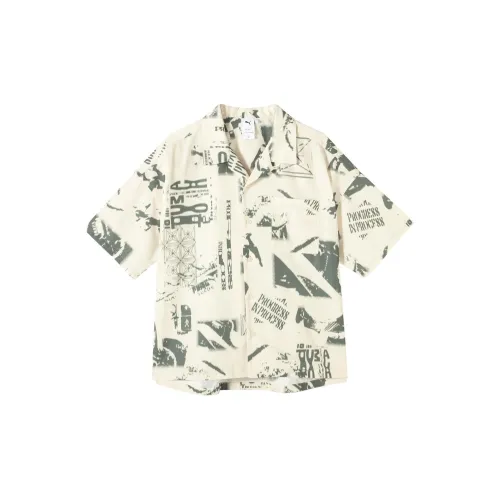 PUMA Retro Print Shirts Unisex Snow White