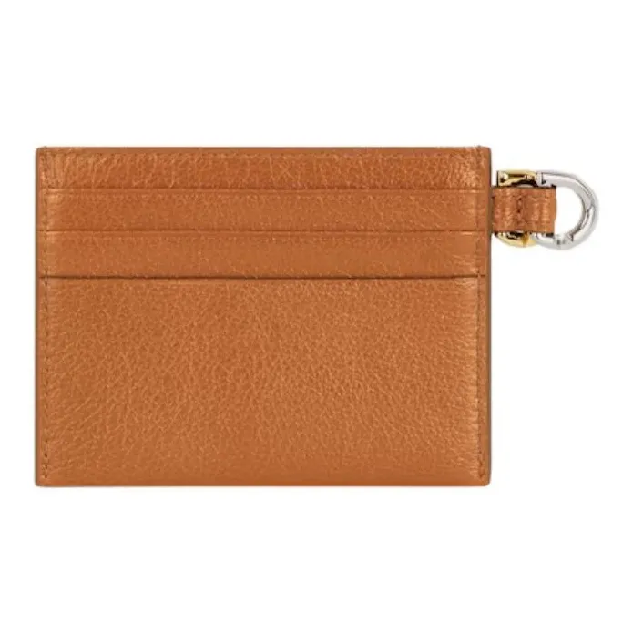 Givenchy Buffalo Leather Card Clip Card Holder Women's Soft Tan-1