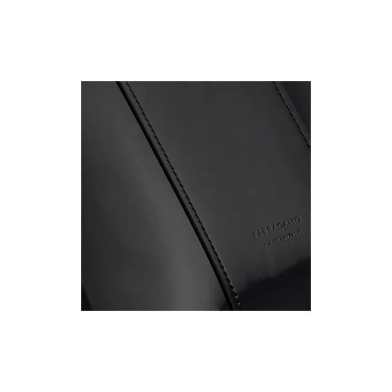 FERRAGAMO Patent Leather Evening Bag, Shoulder Bag, Crossbody Bag Tubas Women's Black-5