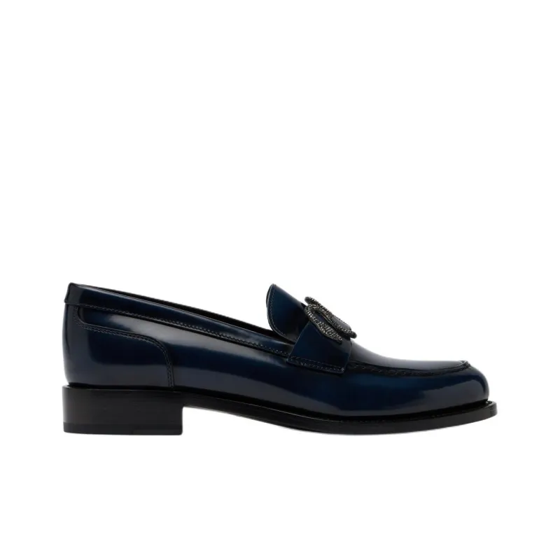RENE CAOVILLA Morgana Loafers 2cm Women's Dark Blue-1