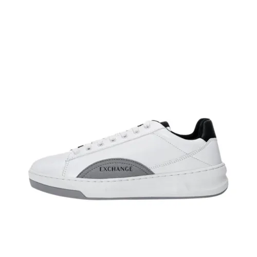 ARMANI EXCHANGE Skateboard Shoes Men Low-Top White