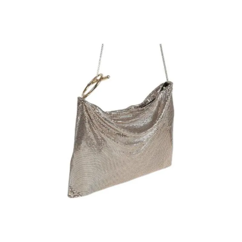 Paco Rabanne Metal Crossbody Bag, Shoulder Bag Women's Gold-2
