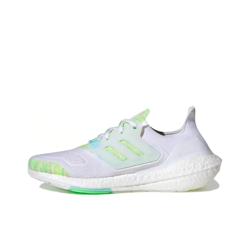 Adidas Ultra Boost 22 White Bliss Blue Solar Green-0