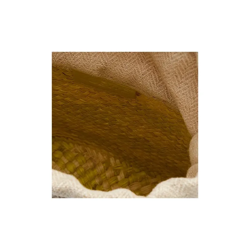LOEWE Iracap Palm Fiber With Cow Leather Shoulder Bag, Crossbody Bag Women's Natural & Lime Green-3