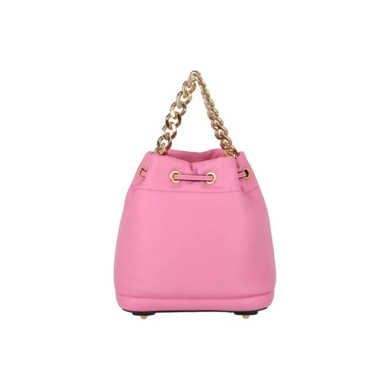 MOSCHINO Lambskin Bucket Bags Shoulder Bag Crossbody Bag Handbag Women's Pink-2