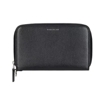 GIVENCHY Voyou Grained Leather Wallet Men's Black