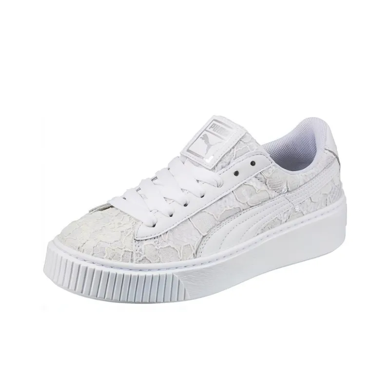 PUMA Basket Platform Fo 'Lace White' Women's-2