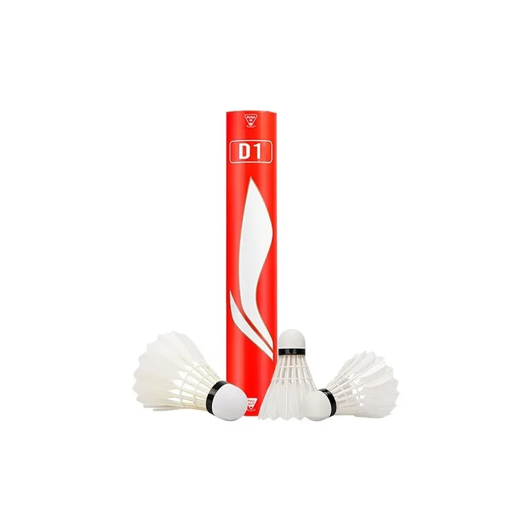 LiNing AYQR034 4 Duck Feather Shuttlecock 12 Pack Duck Feather Match Ball Shuttlecocks-1