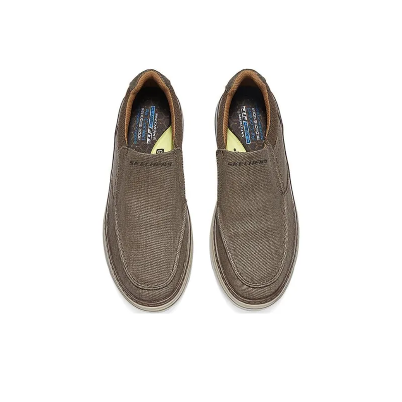 Skechers MENS USA Lightweight Low Top Canvas Shoes Men's Brown-4