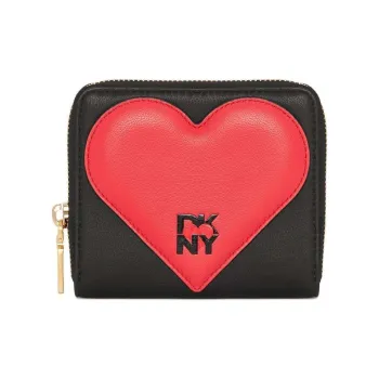 DKNY Leather Clutches Wallets Women's Black