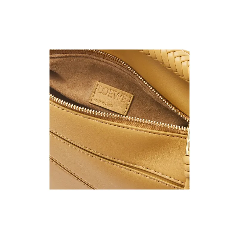 LOEWE Puzzle Soft Cow Leather Handbag Shoulder Bag Crossbody Bag Small Size Women's Desert Yellow-7