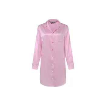 NOT JUST PAJAMA Silk Shirt Nightgown Women's