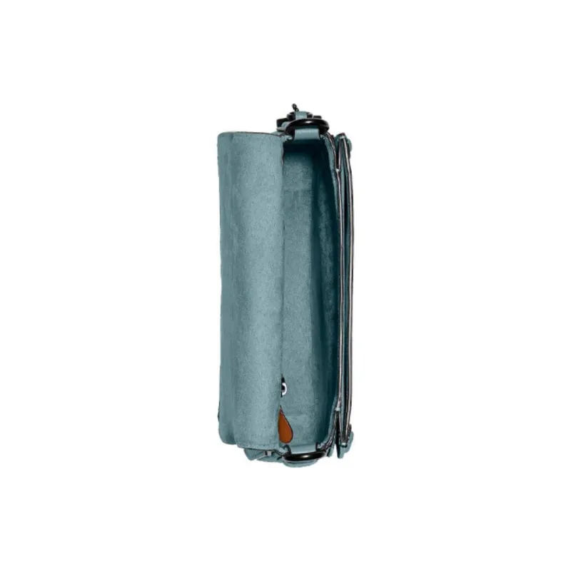 COACH Beat Leather Saddle Bag Crossbody Bag Shoulder Bag Small Size Women's Haze Blue-2