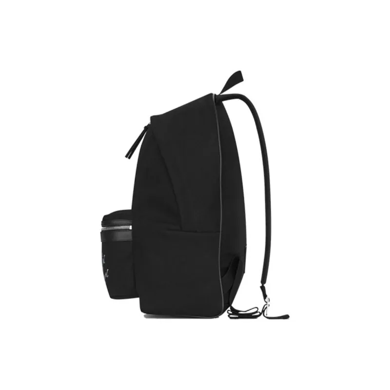 SAINT LAURENT Cotton And Canvas Backpack Regular Men's Black-2